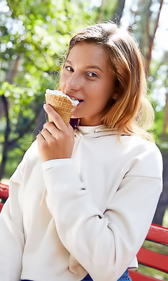 Belka Her Gorgeous Big Breasts Jiggling In The Sunshine