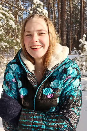 Lacy Nowak Has Fun Frolicking Half-naked In The Snow