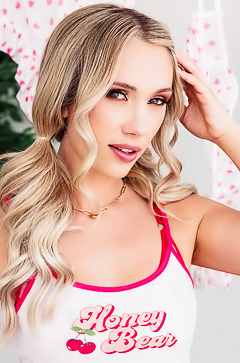Playful Cherry Lingerie and Stockings Tease from Sky Pierce